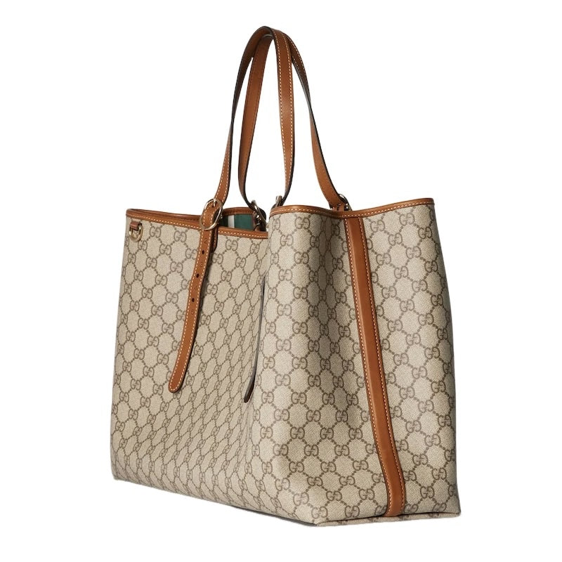GUCCI GG MONOGRAM EMBLEM MAXI TOTE BAG