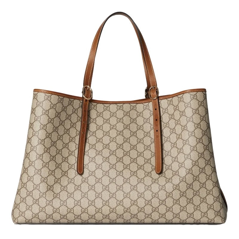 GUCCI GG MONOGRAM EMBLEM MAXI TOTE BAG