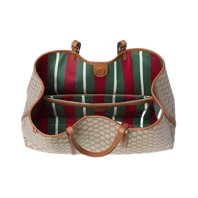 GUCCI GG MONOGRAM EMBLEM MAXI TOTE BAG