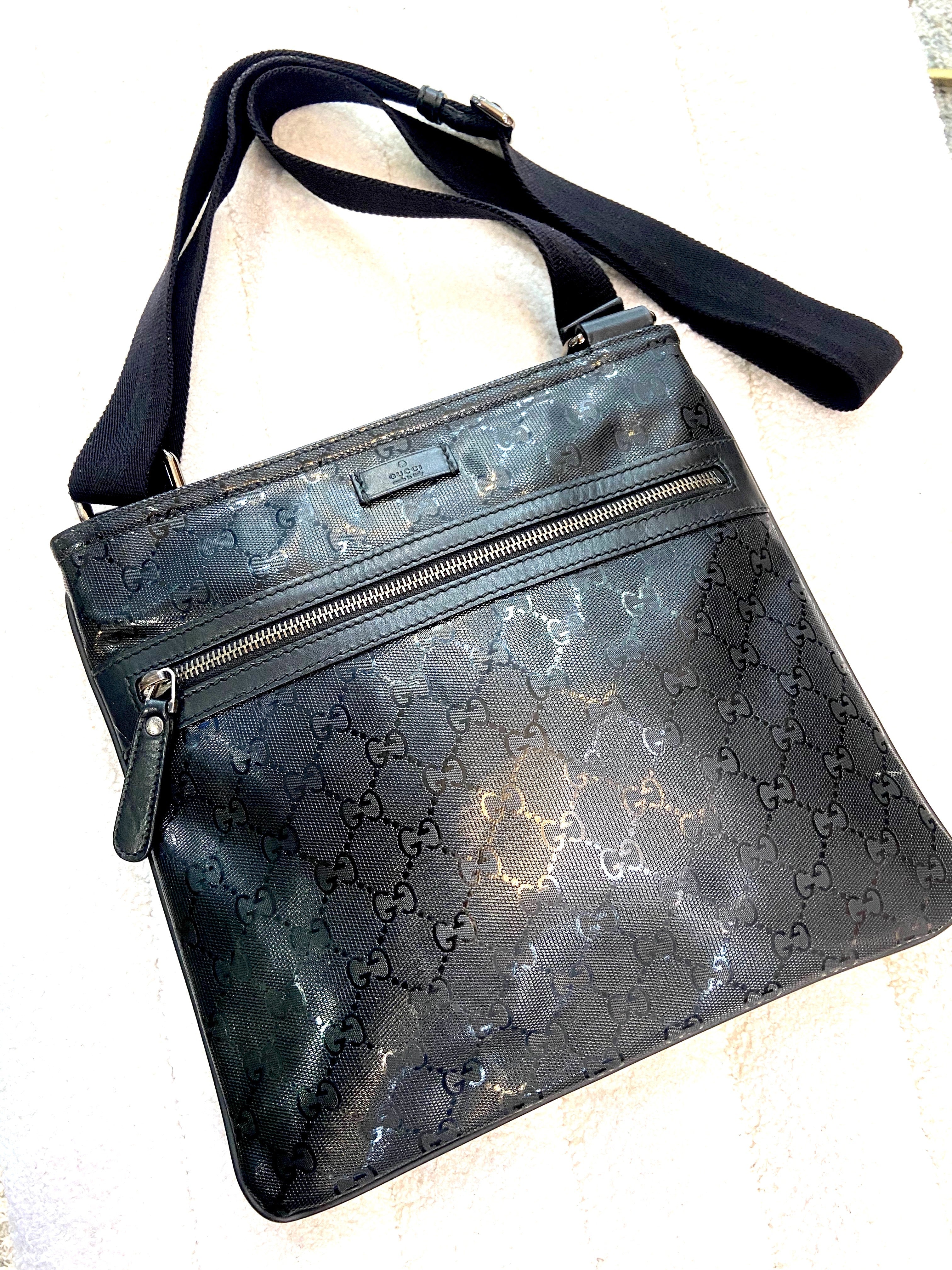 GUCCI GG IMPRIME MONOGRAM MESSENGER CROSSBODY BAG