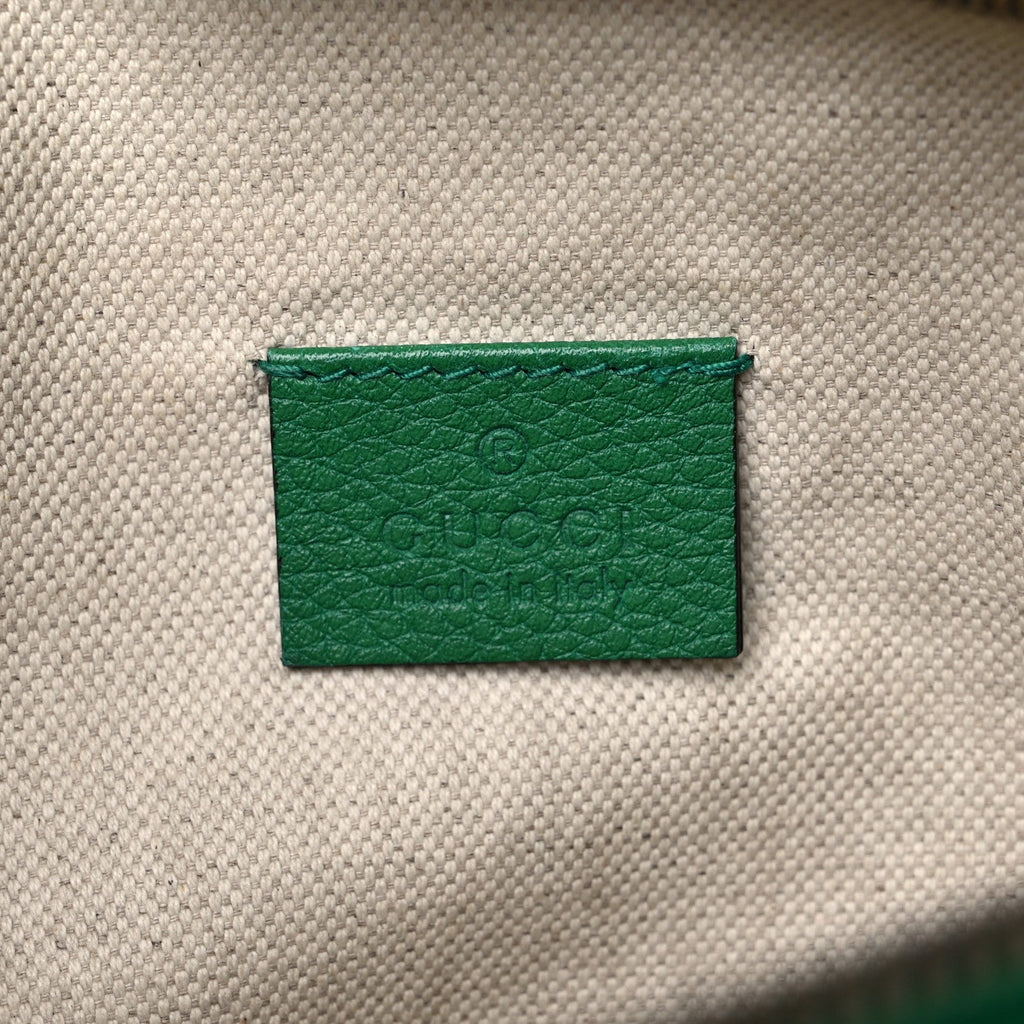 GUCCI GG LOGO GRAINED CALFSKIN LEATHER BELT BAG