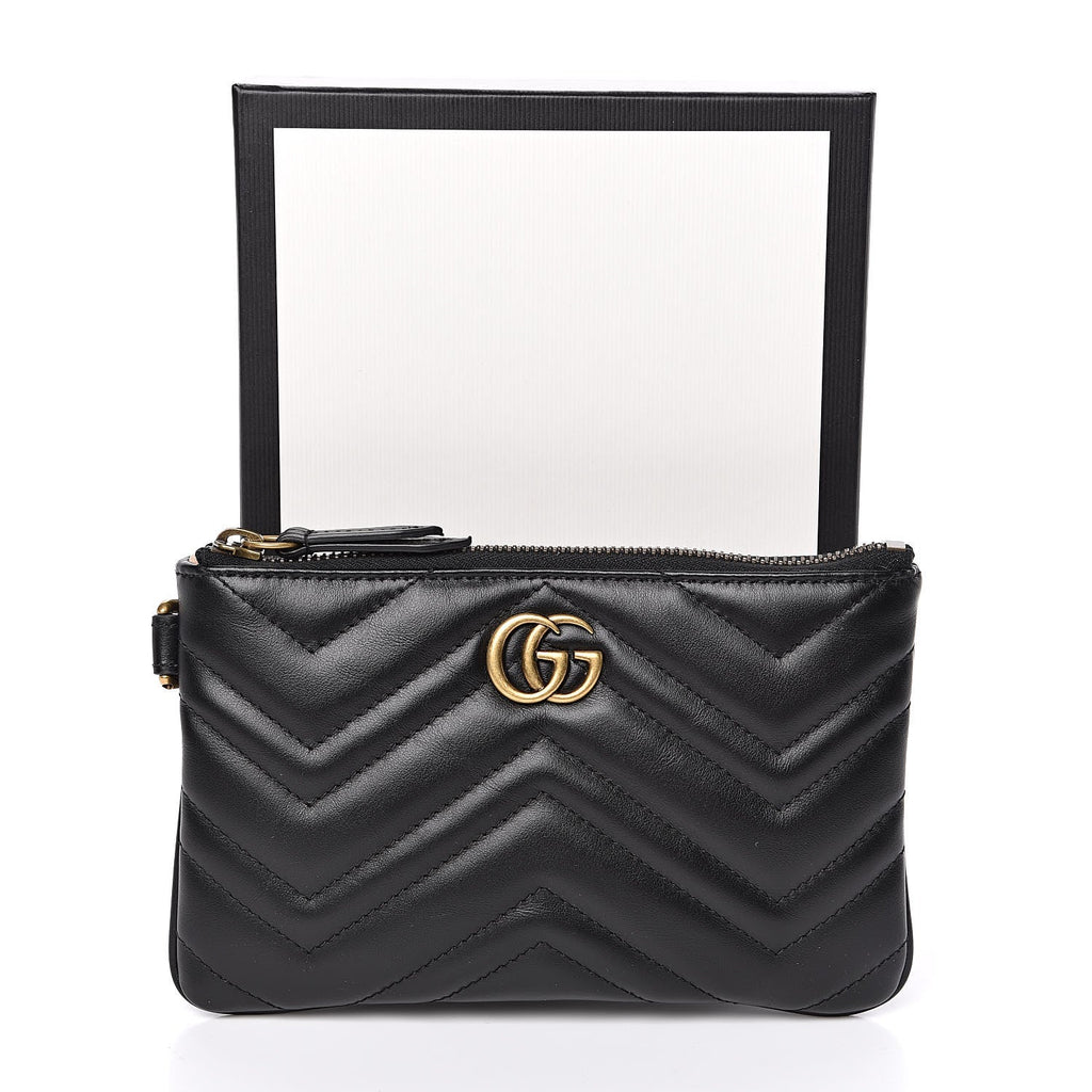 GUCCI GG MARMONT CALFSKIN LEATHER SMALL WEISTLET