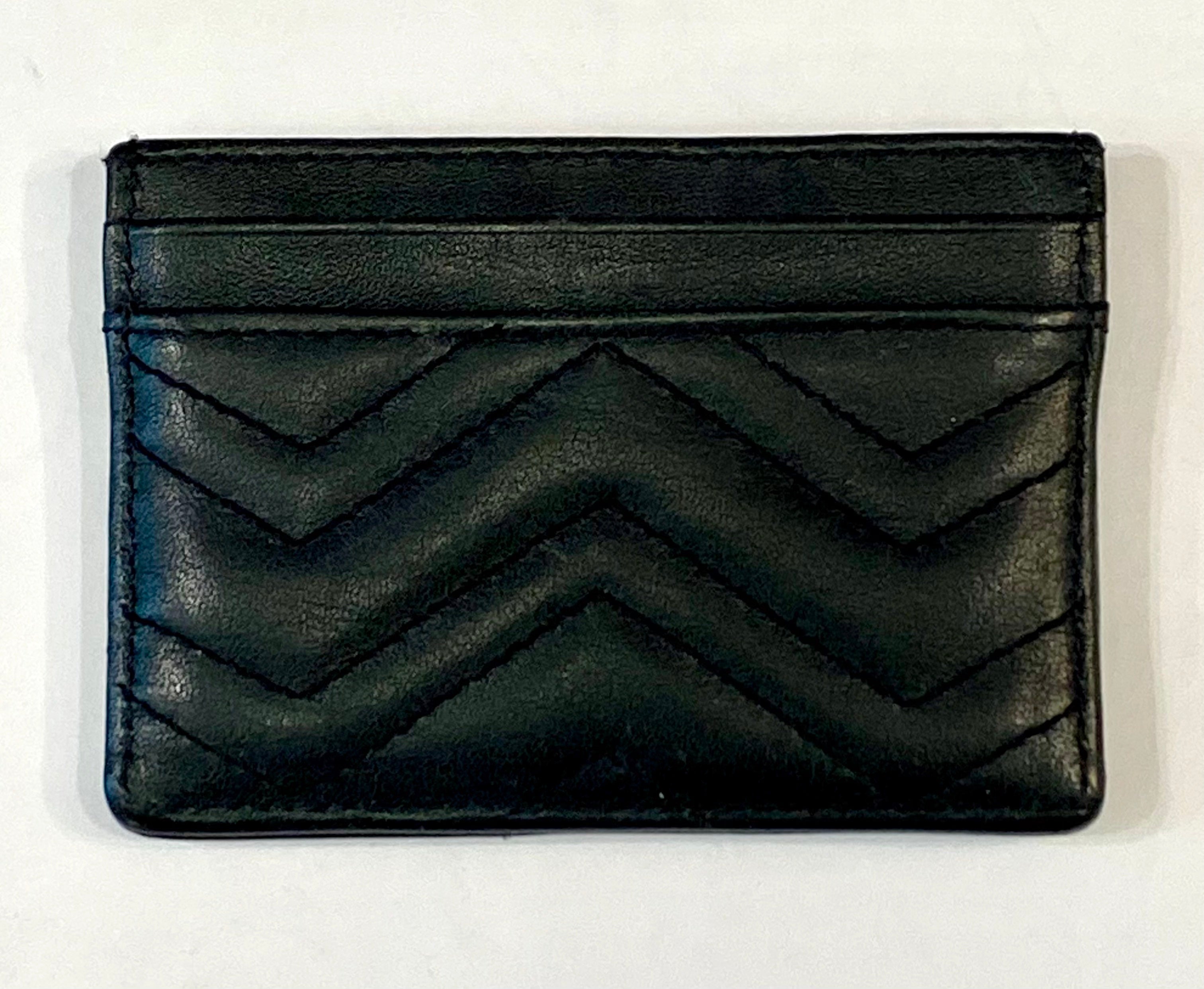 GUCCI GG MARMONT CALFSKIN LEATHER CARD CASE