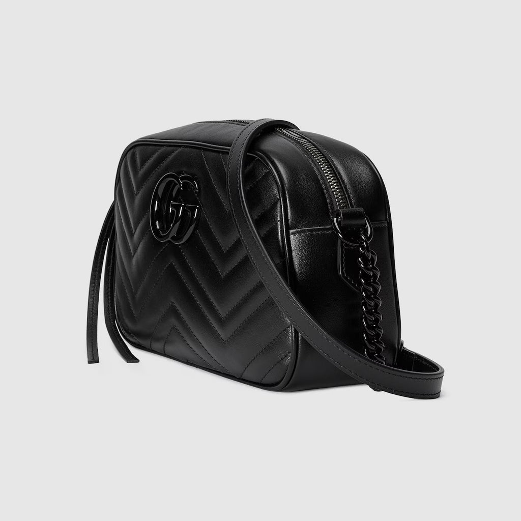 GUCCI GG MARMONT CALFSKIN LEATHER SMALL SHOULDER BAG