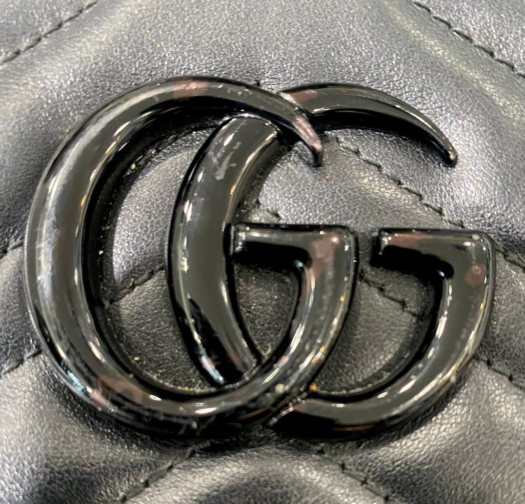 GUCCI GG MARMONT CALFSKIN LEATHER SMALL SHOULDER BAG