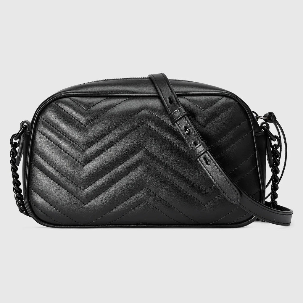 GUCCI GG MARMONT CALFSKIN LEATHER SMALL SHOULDER BAG