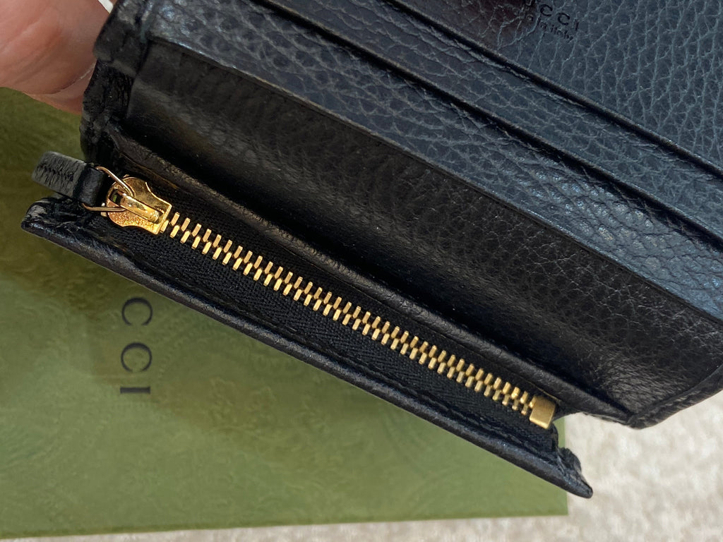 GUCCI GG MARMONT CALFSKIN LEATHER SMALL WALLET