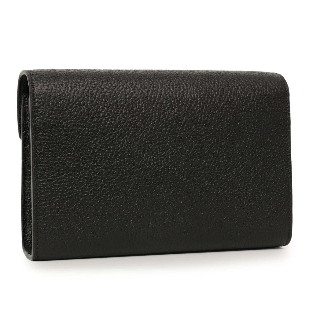GUCCI GG MARMONT CALFSKIN LEATHER WALLET ON CHAIN