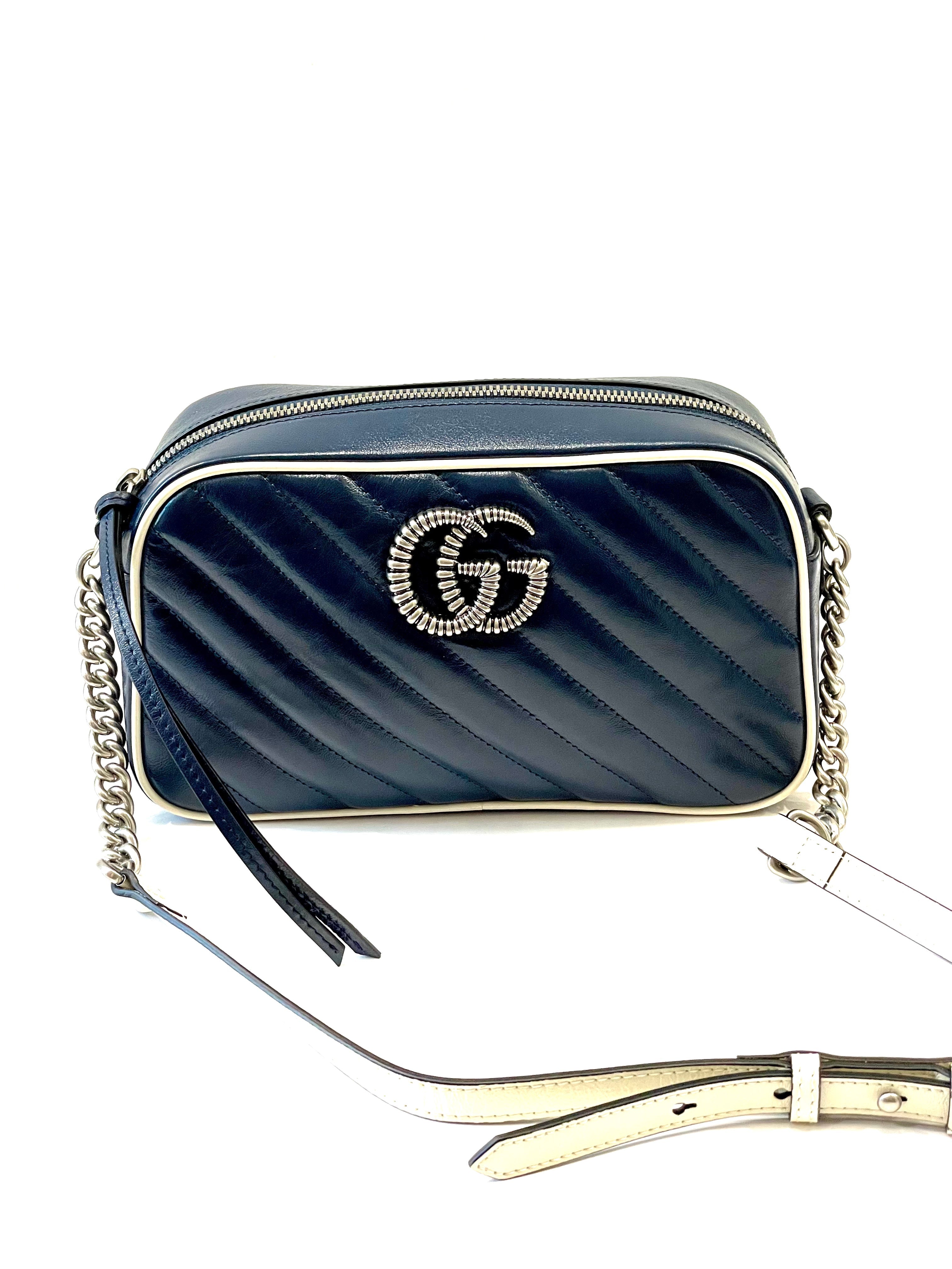 GUCCI GG MARMONT LEATHER SMALL SHOULDER BAG