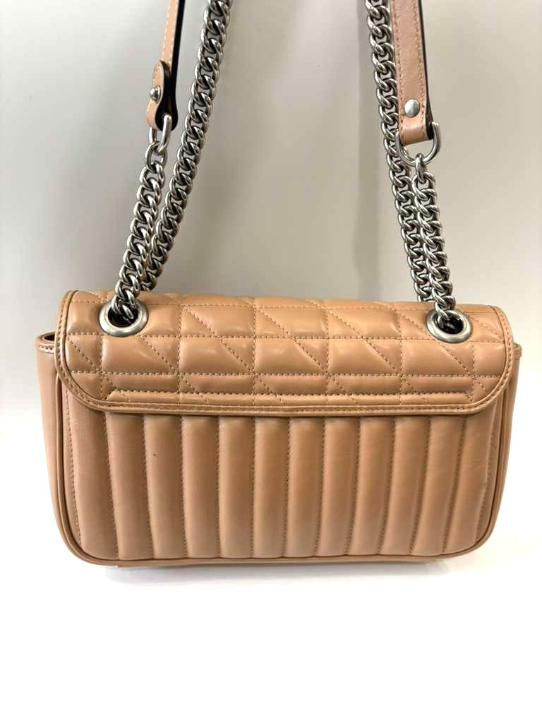 GUCCI GG MARMONT MATELASSE ARIA CALFSKIN LEATHER SMALL CROSSBODY