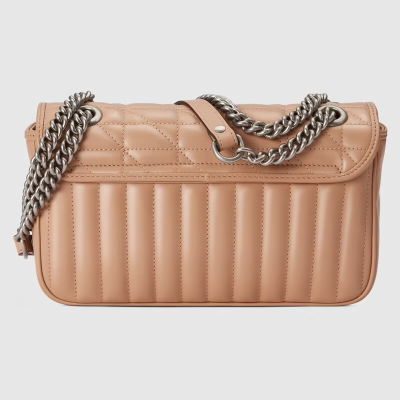 GUCCI GG MARMONT MATELASSE ARIA CALFSKIN LEATHER SMALL CROSSBODY