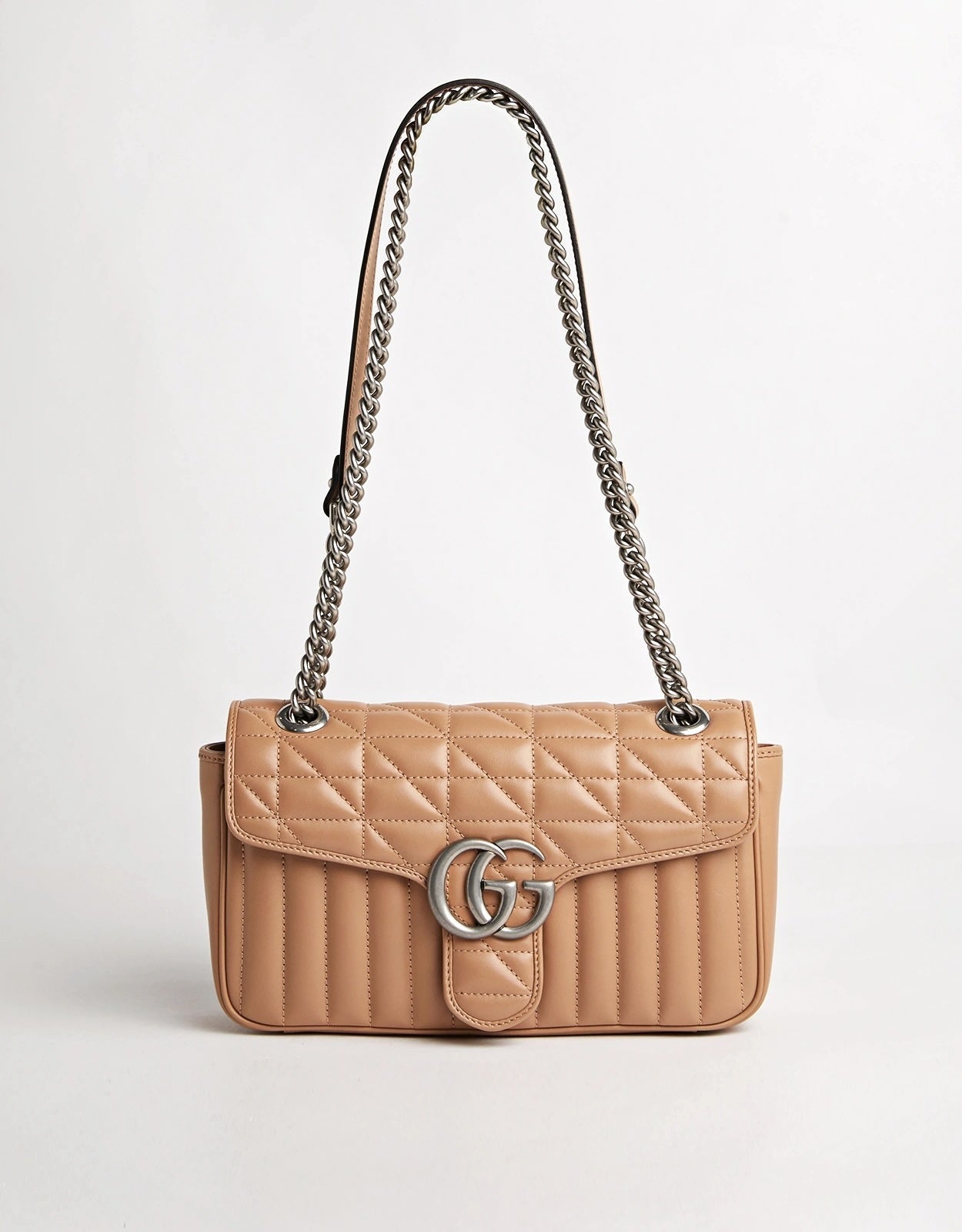 GUCCI GG MARMONT MATELASSE ARIA CALFSKIN LEATHER SMALL CROSSBODY