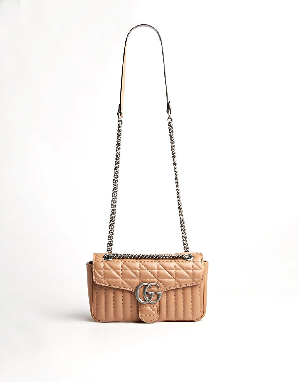 GUCCI GG MARMONT MATELASSE ARIA CALFSKIN LEATHER SMALL CROSSBODY