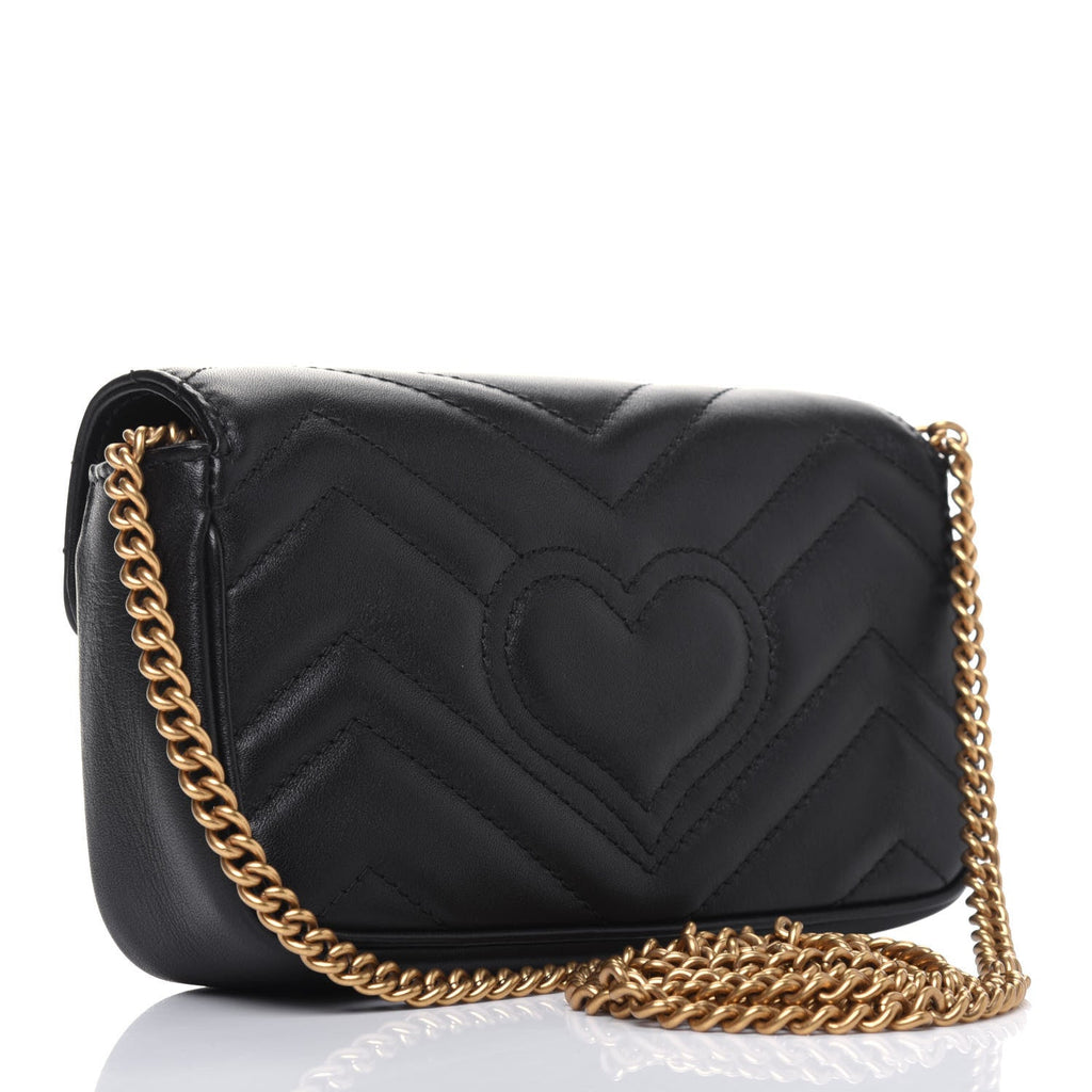 GUCCI GG MARMONT SUPER MINI CALFSKIN LEATHER BAG