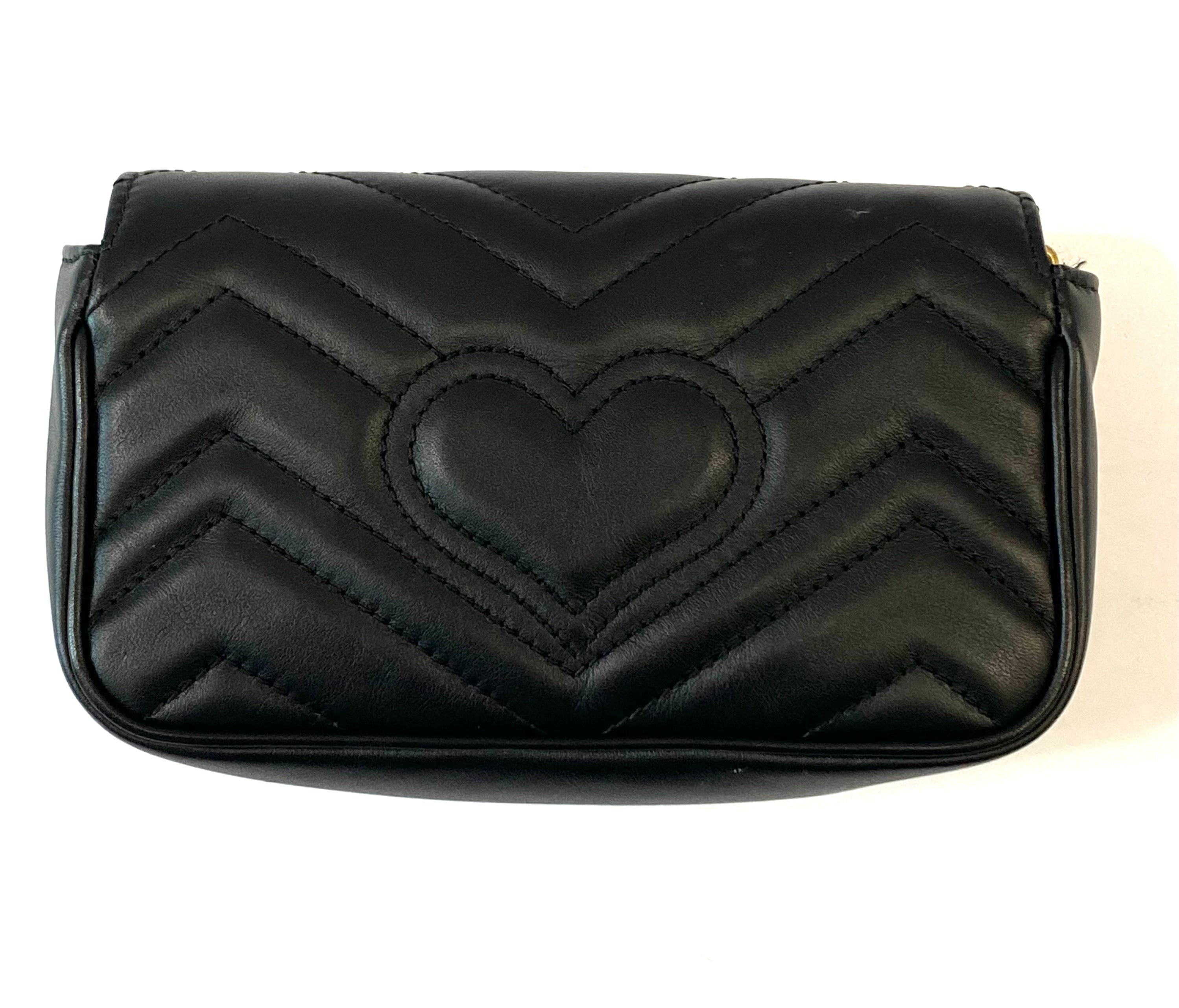 GUCCI GG MARMONT SUPER MINI CALFSKIN LEATHER BAG