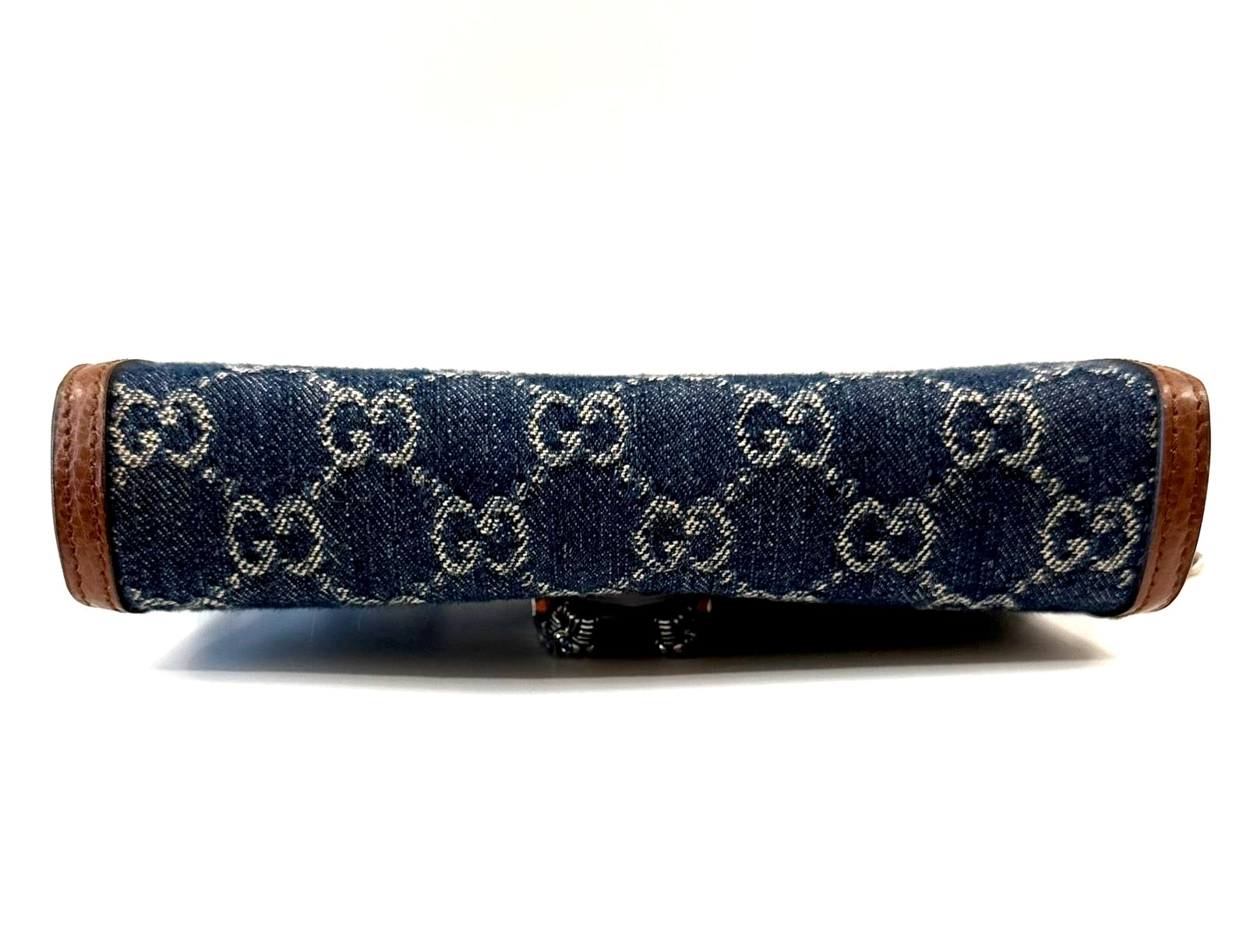 GUCCI GG MARMONT DIONYSUS DENIM WALLET ON A CHAIN