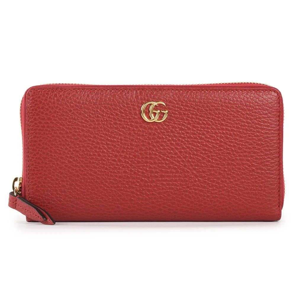 GUCCI GG MARMONT CALFSKIN LEATHER ZIP AROUND WALLET