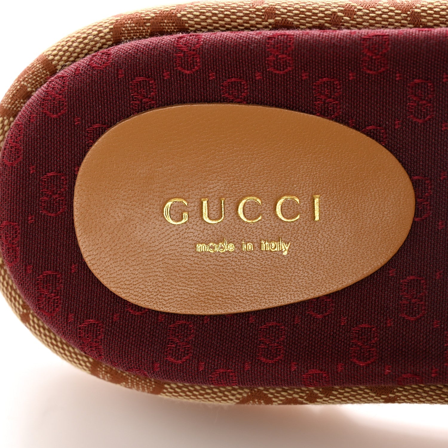 GUCCI GG MONOGRAM ANGELINA PLATFORM SLIDES