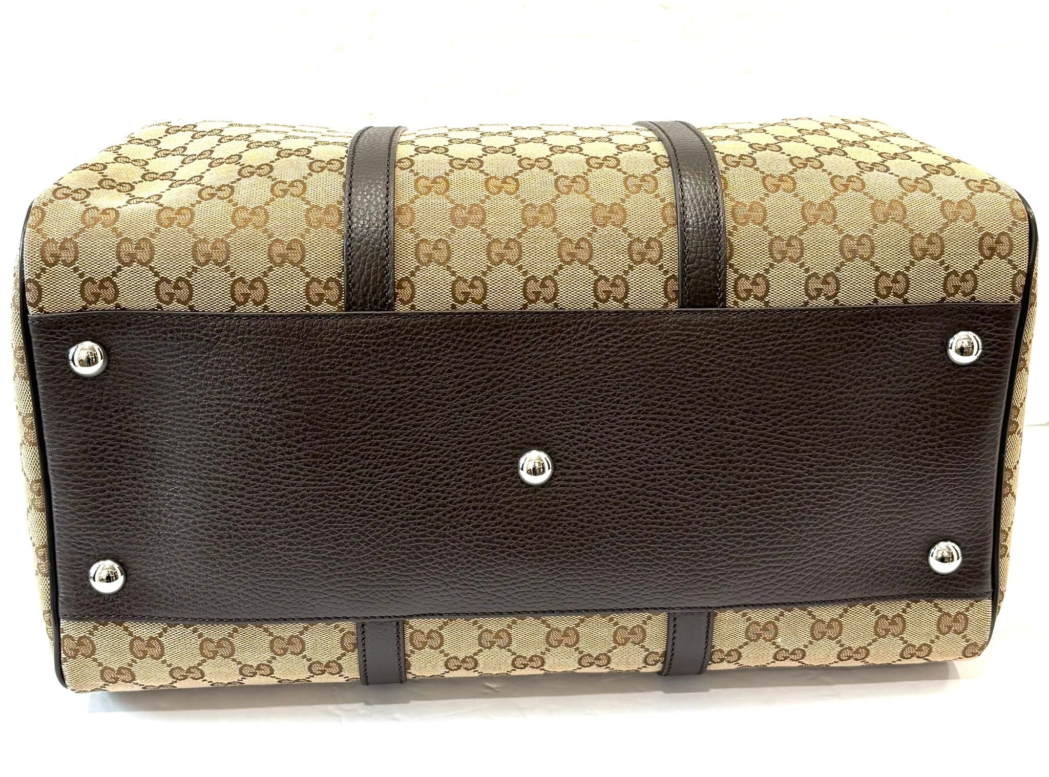 GUCCI GG MONOGRAM BOSTON DUFFLE BAG