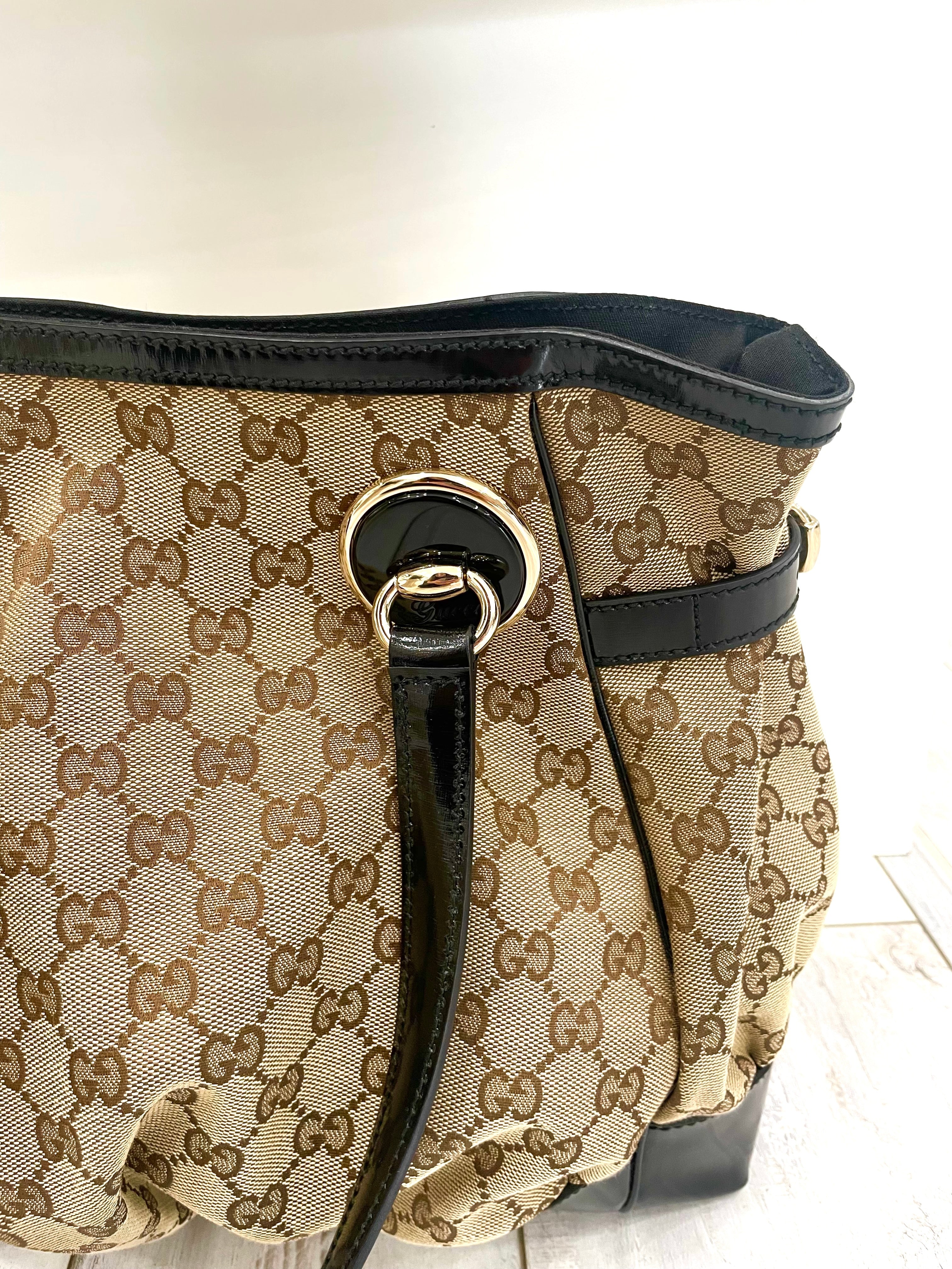 GUCCI GG MONOGRAM FULL MOON TOTE BAG
