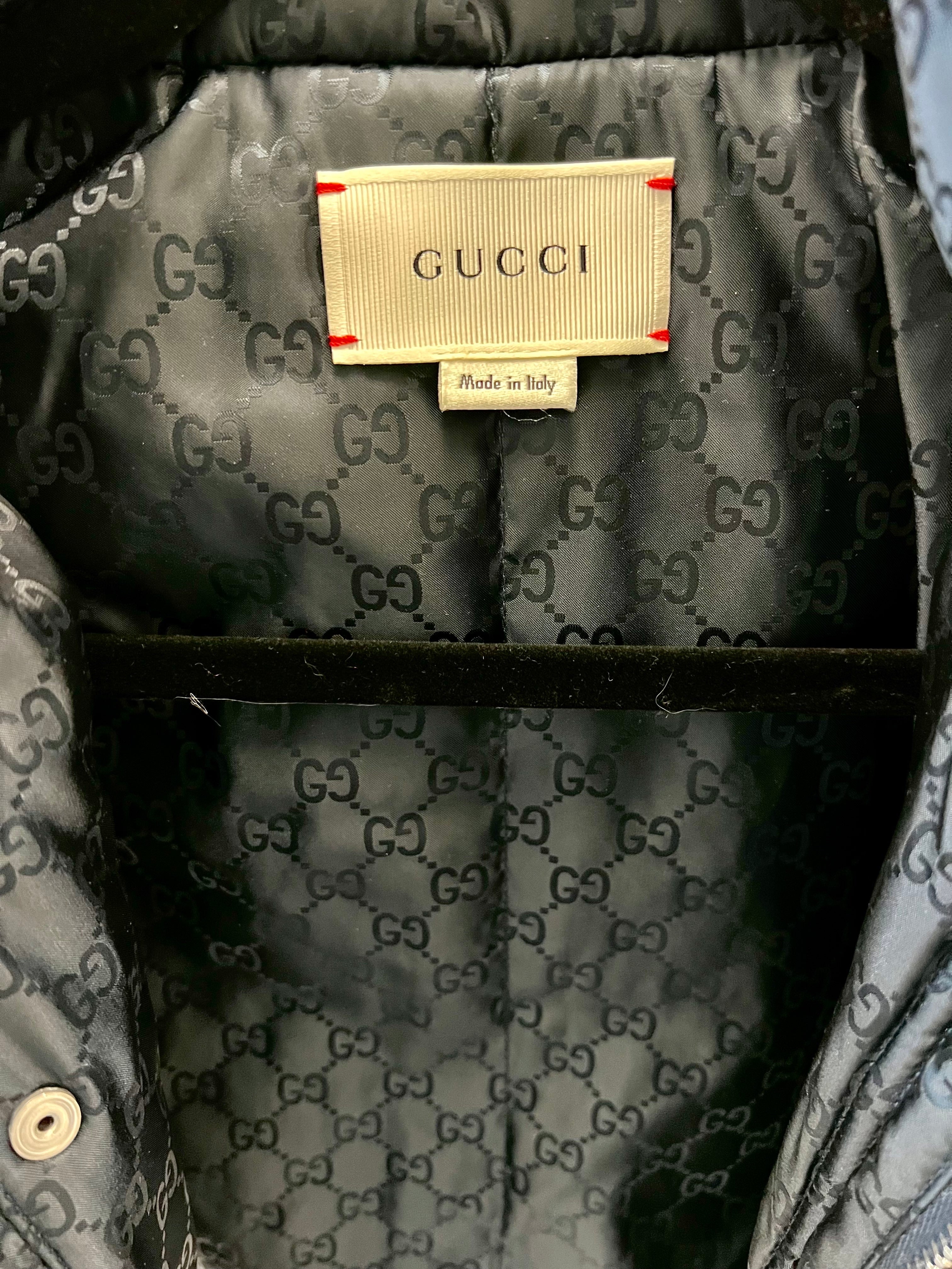 GUCCI GG MONOGRAM HOODED KIDS PUFFER JACKET