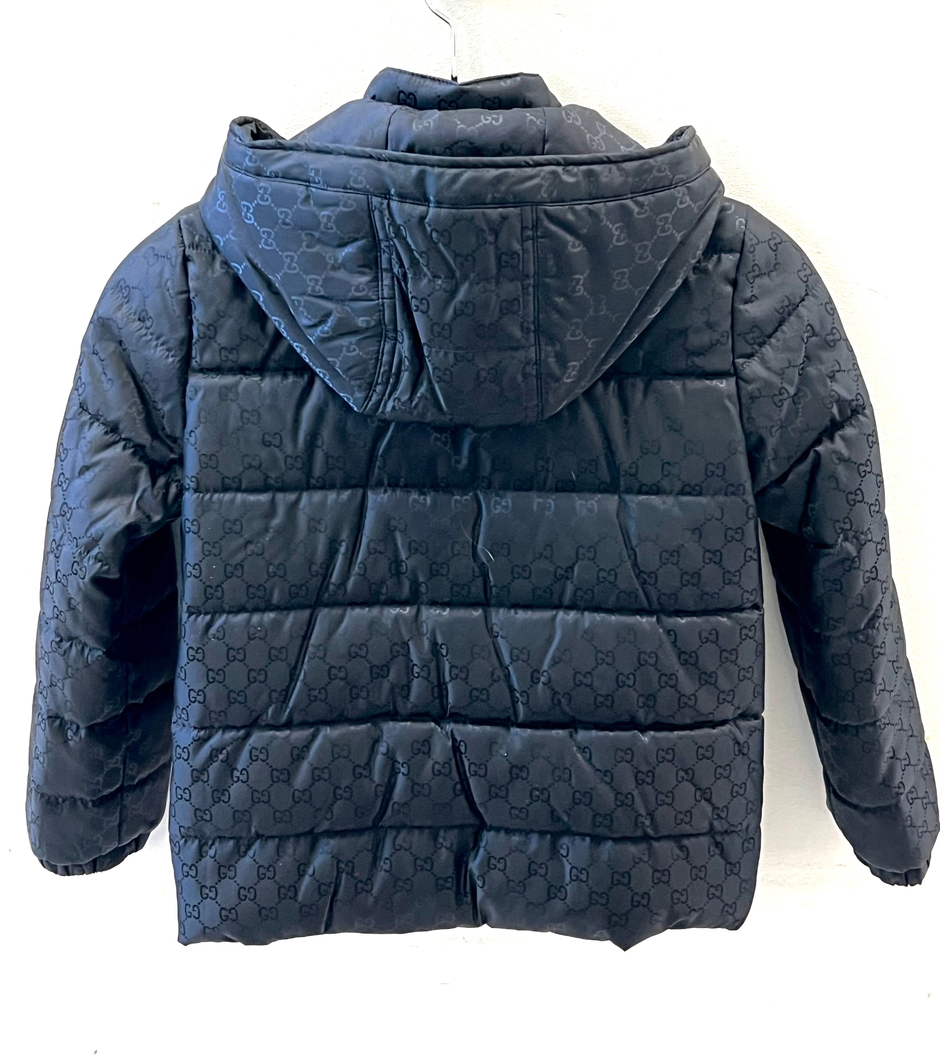 GUCCI GG MONOGRAM HOODED KIDS PUFFER JACKET
