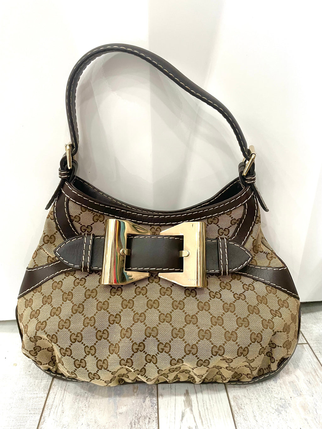 GUCCI GG MONOGRAM QUEEN HOBO BAG