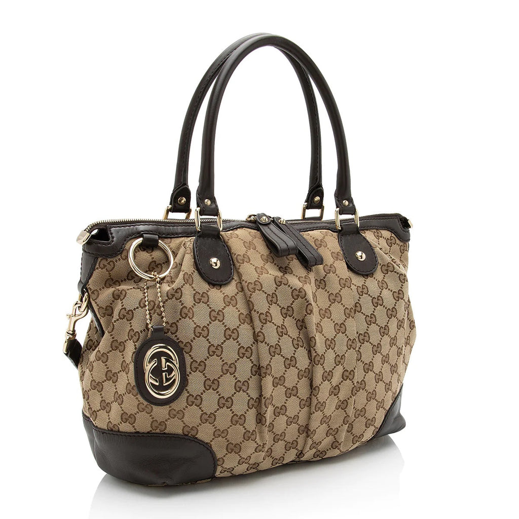 GUCCI SUKEY ORIGINAL GG TOP HANDLE BAG