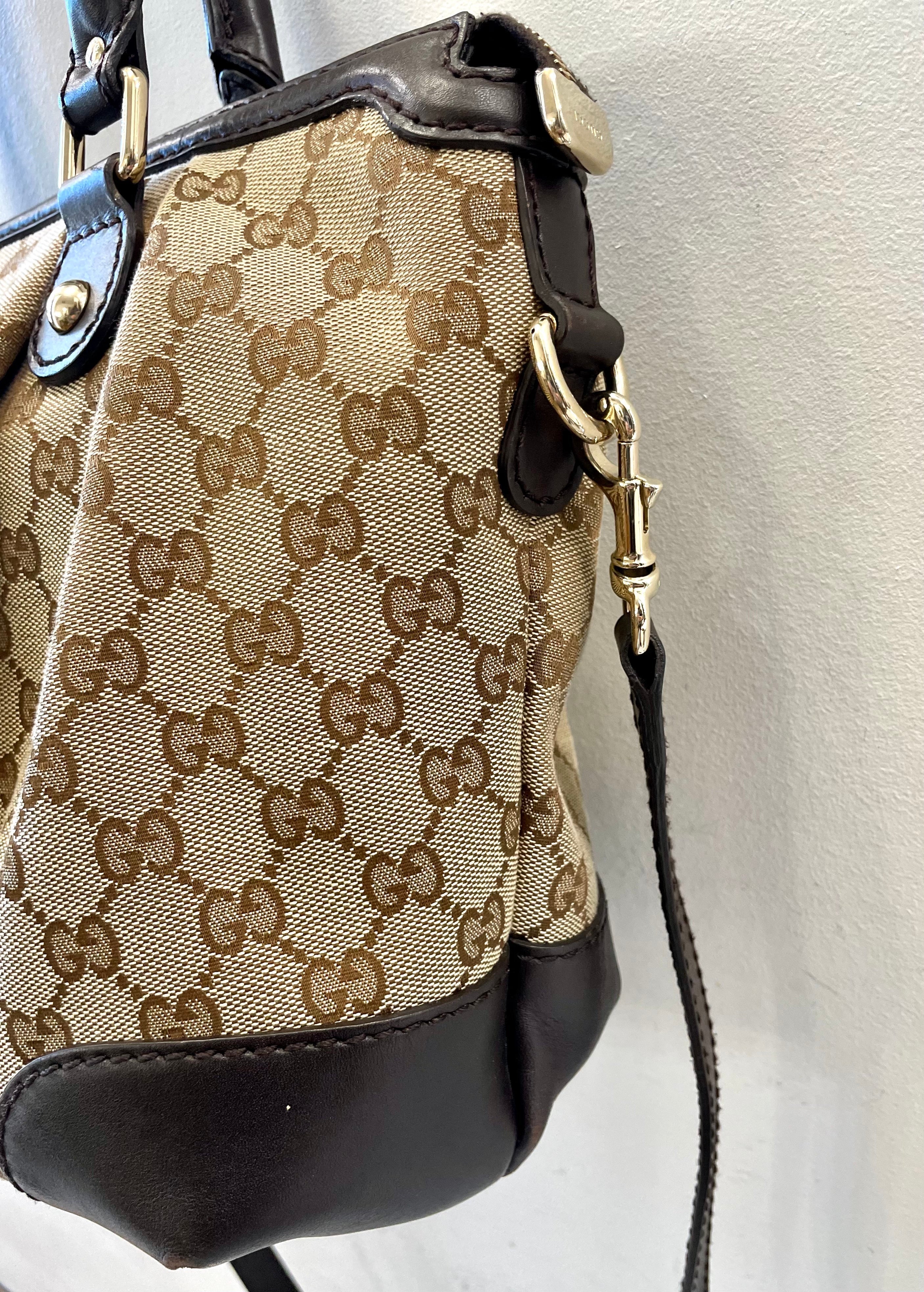 GUCCI SUKEY ORIGINAL GG TOP HANDLE BAG