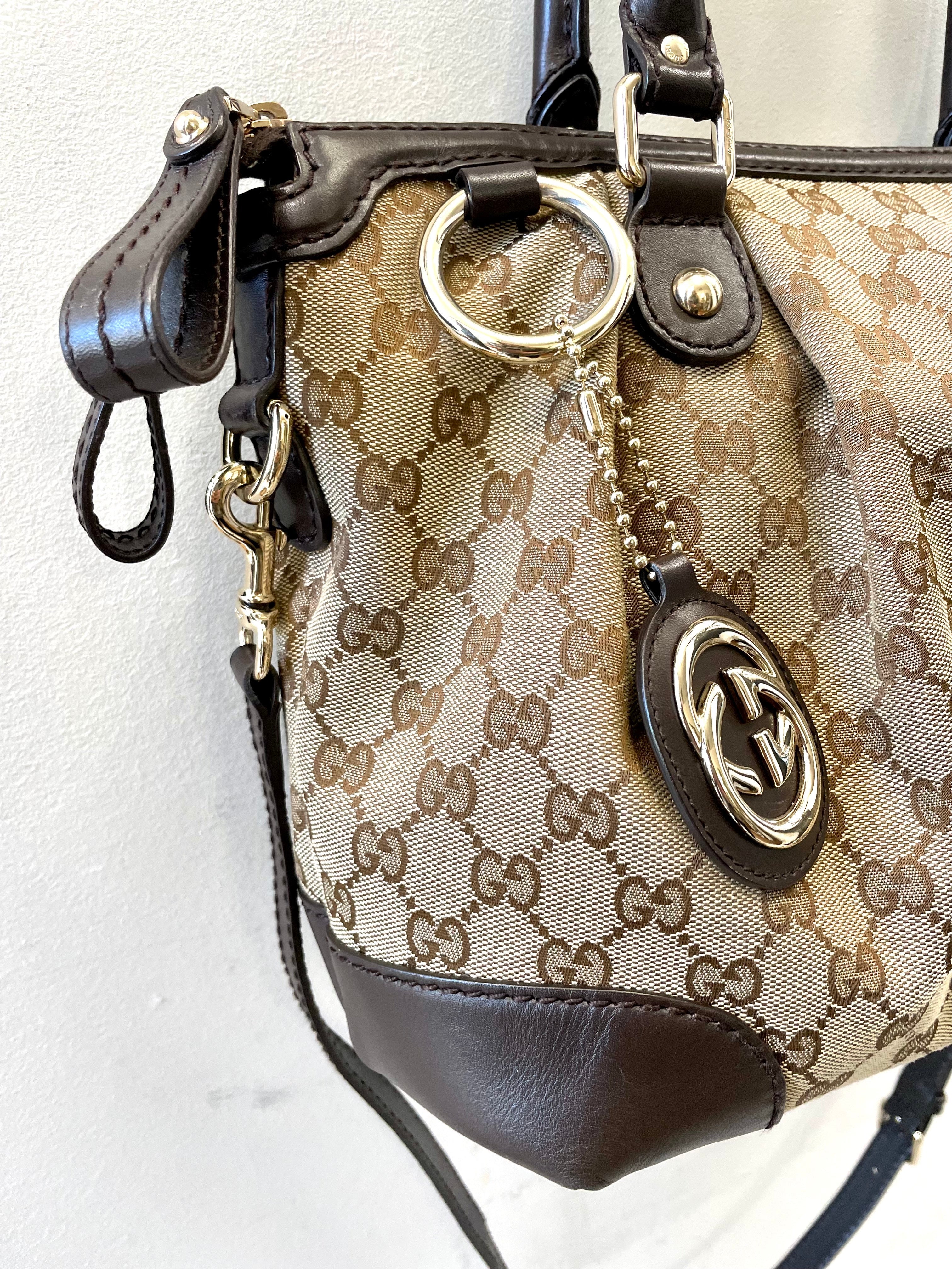 GUCCI SUKEY ORIGINAL GG TOP HANDLE BAG