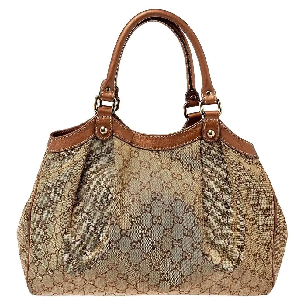 GUCCI GG MONOGRAM MEDIUM SUKEY TOTE BAG