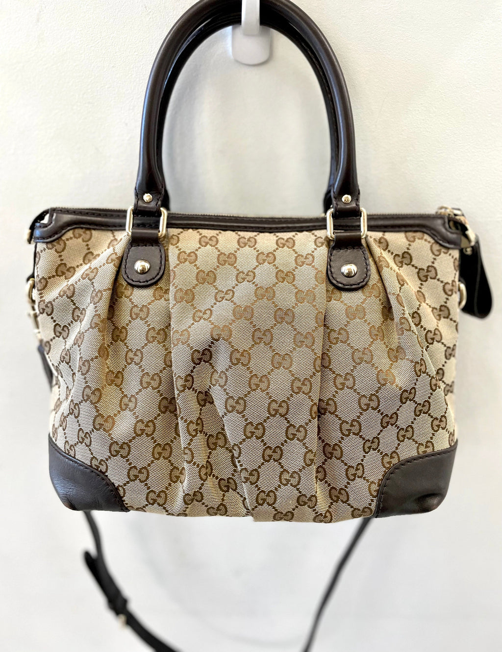 GUCCI SUKEY ORIGINAL GG TOP HANDLE BAG