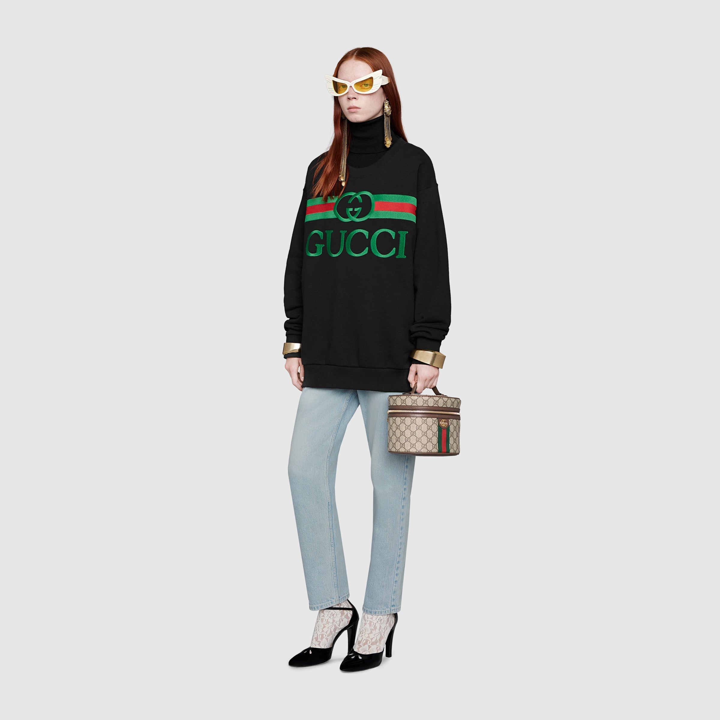 GUCCI GG OPHIDIA TOP HANDLE COSMETIC CASE