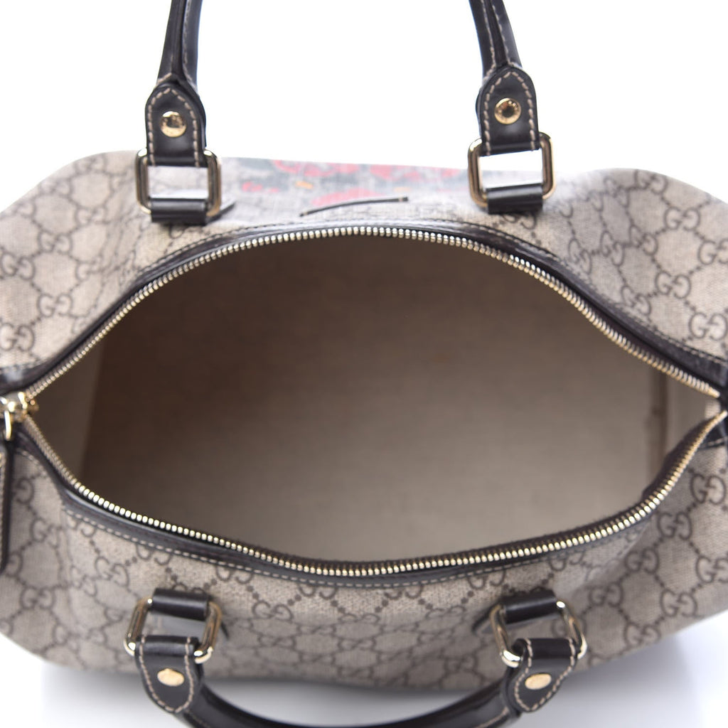 GUCCI GG PLUS MONOGRAM TATTO HEART JOY BOSTON BAG