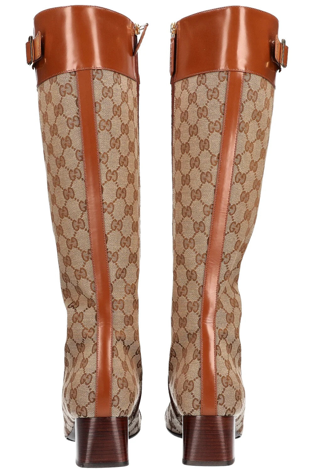 GUCCI GG SUPREME ELLIS CAP TOE TALL BOOTS