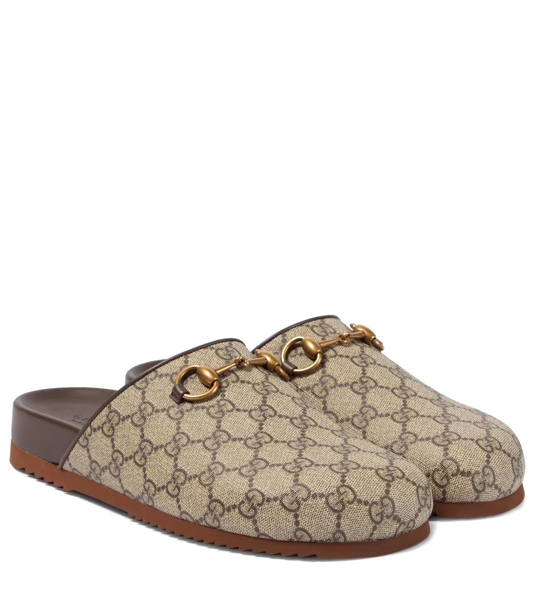 GUCCI GG SUPREME HORSEBIT MULES