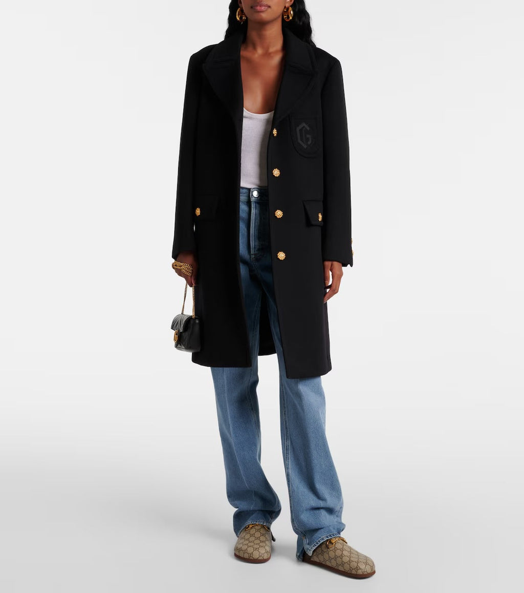 GUCCI GG SUPREME HORSEBIT MULES