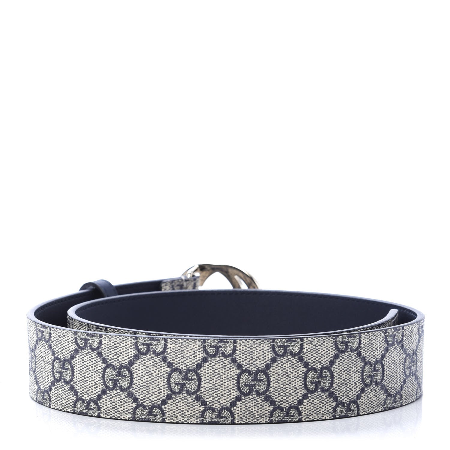 GUCCI GG SUPREME MONOGRAM CANVAS LEATHER BELT