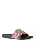 GUCCI GG SUPREME MONOGRAM BLOOMS SLIDE MULES