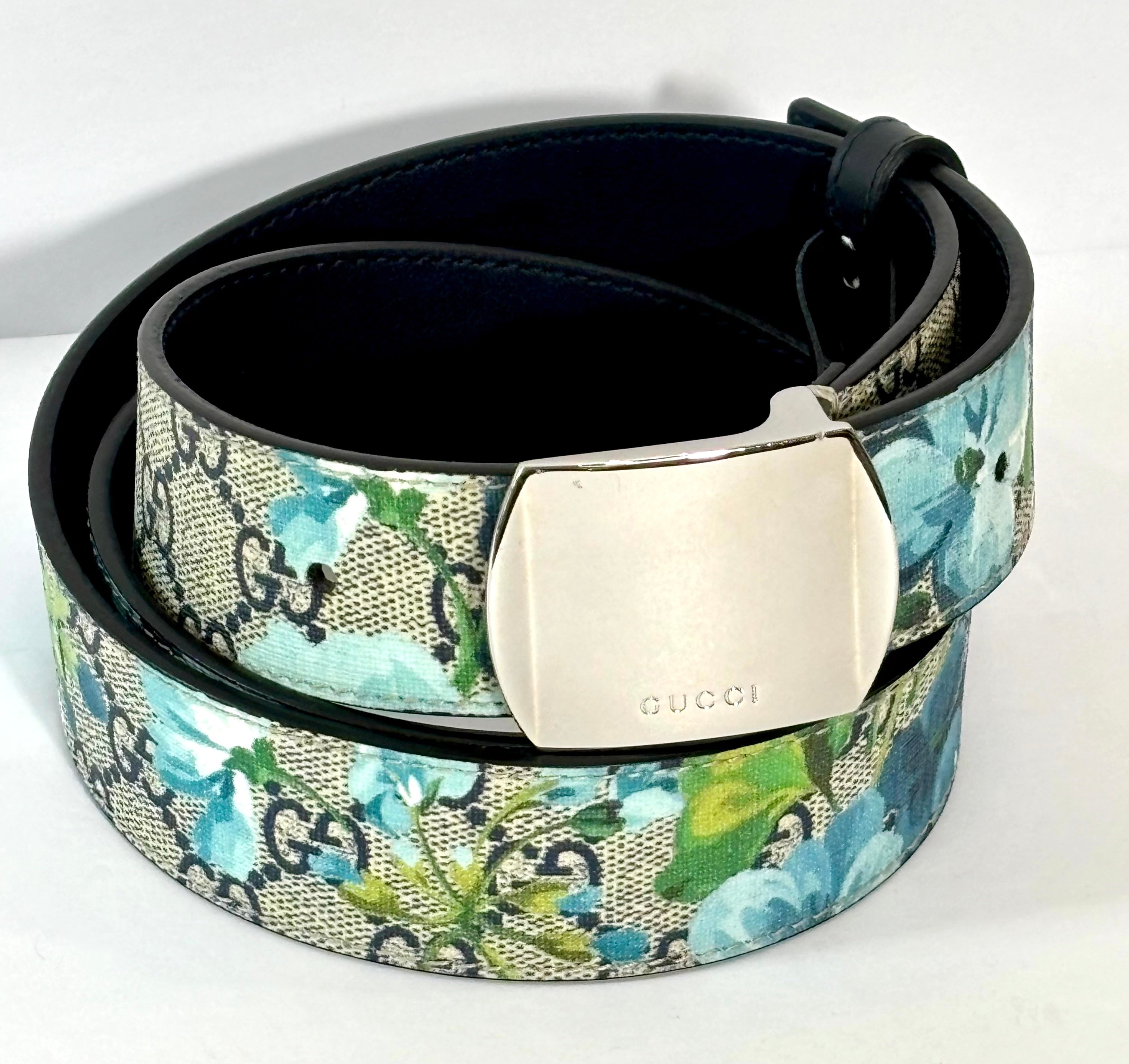GUCCI GG SUPREME MONOGRAM BLOOMS UNISEX BELT