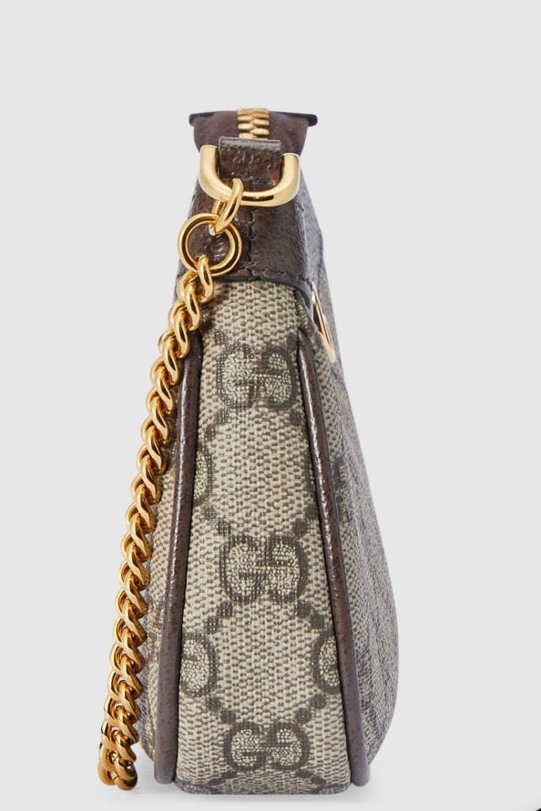 GUCCI GG SUPREME MONOGRAM MINI OPHIDIA CHAIN BAG