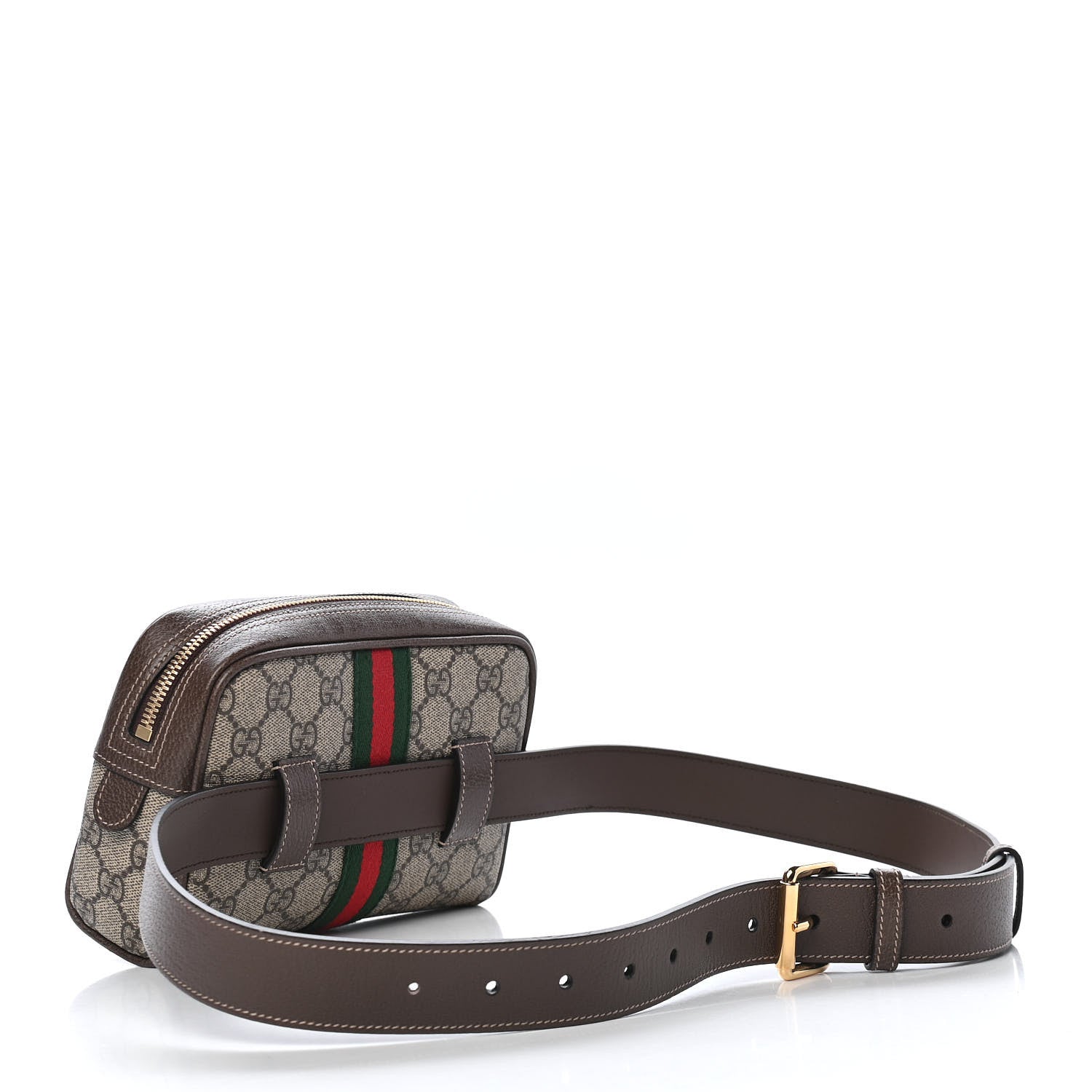 GUCCI GG SUPREME MONOGRAM SMALL OPHIDIA BELT BAG