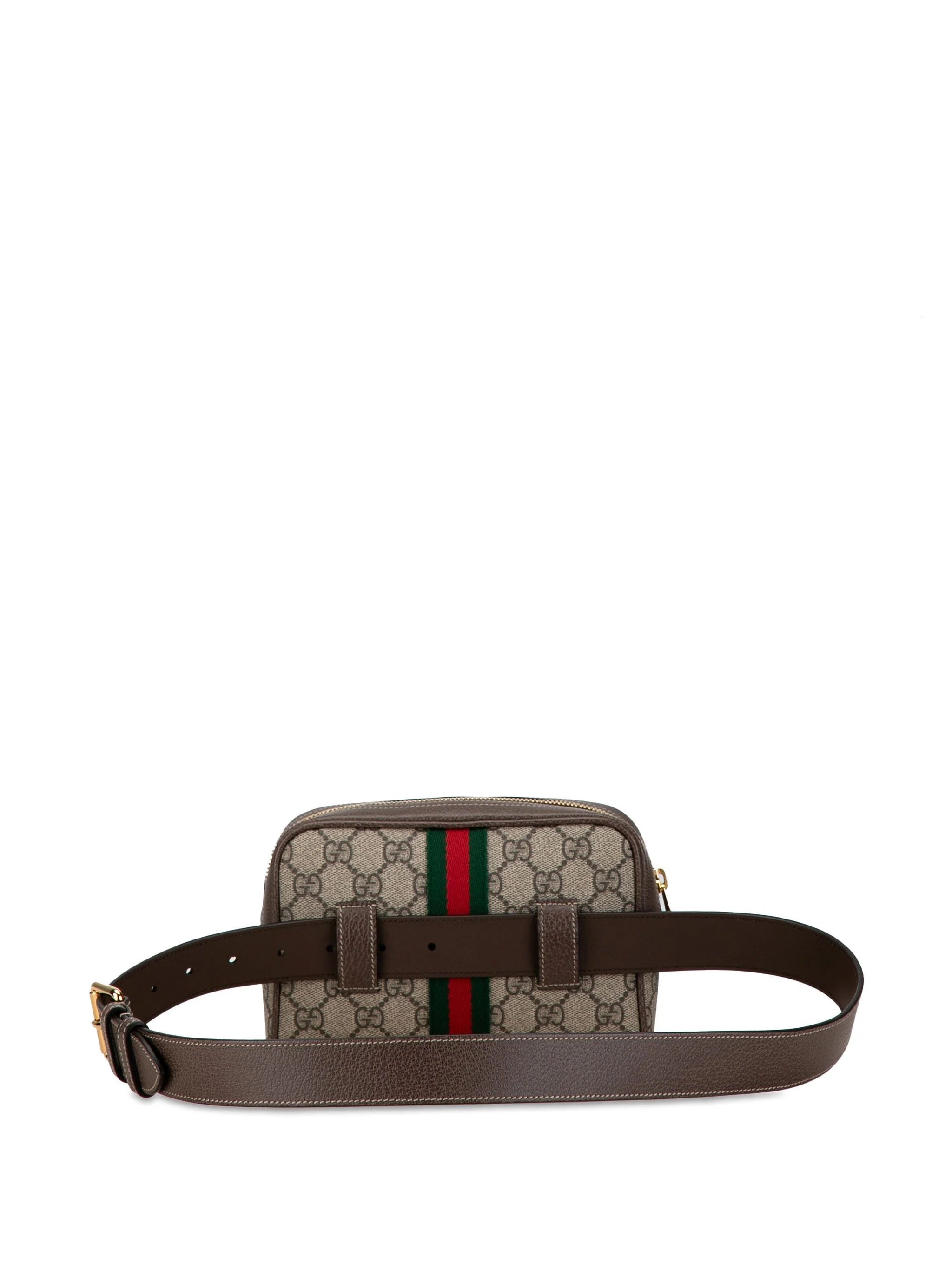 GUCCI GG SUPREME MONOGRAM SMALL OPHIDIA BELT BAG