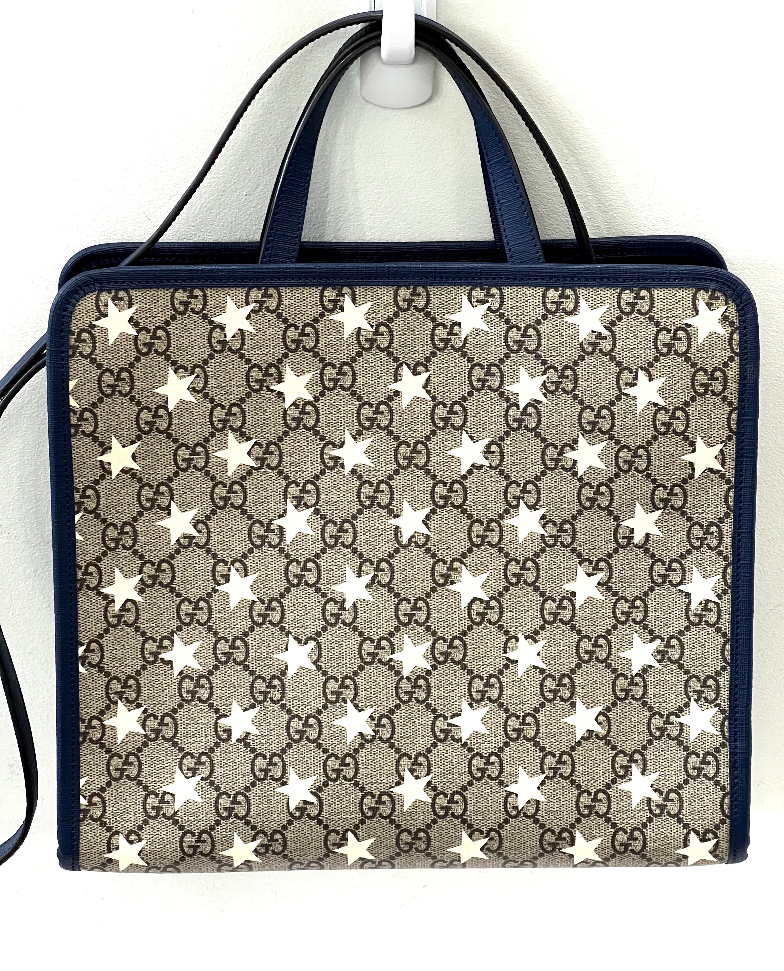 GUCCI GG SUPREME MONOGRAM STARS CHILDRENS TOTE BAG