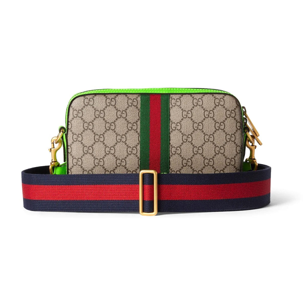 GUCCI GG SUPREME SMALL OPHIDIA WRISTLET CROSSBODY