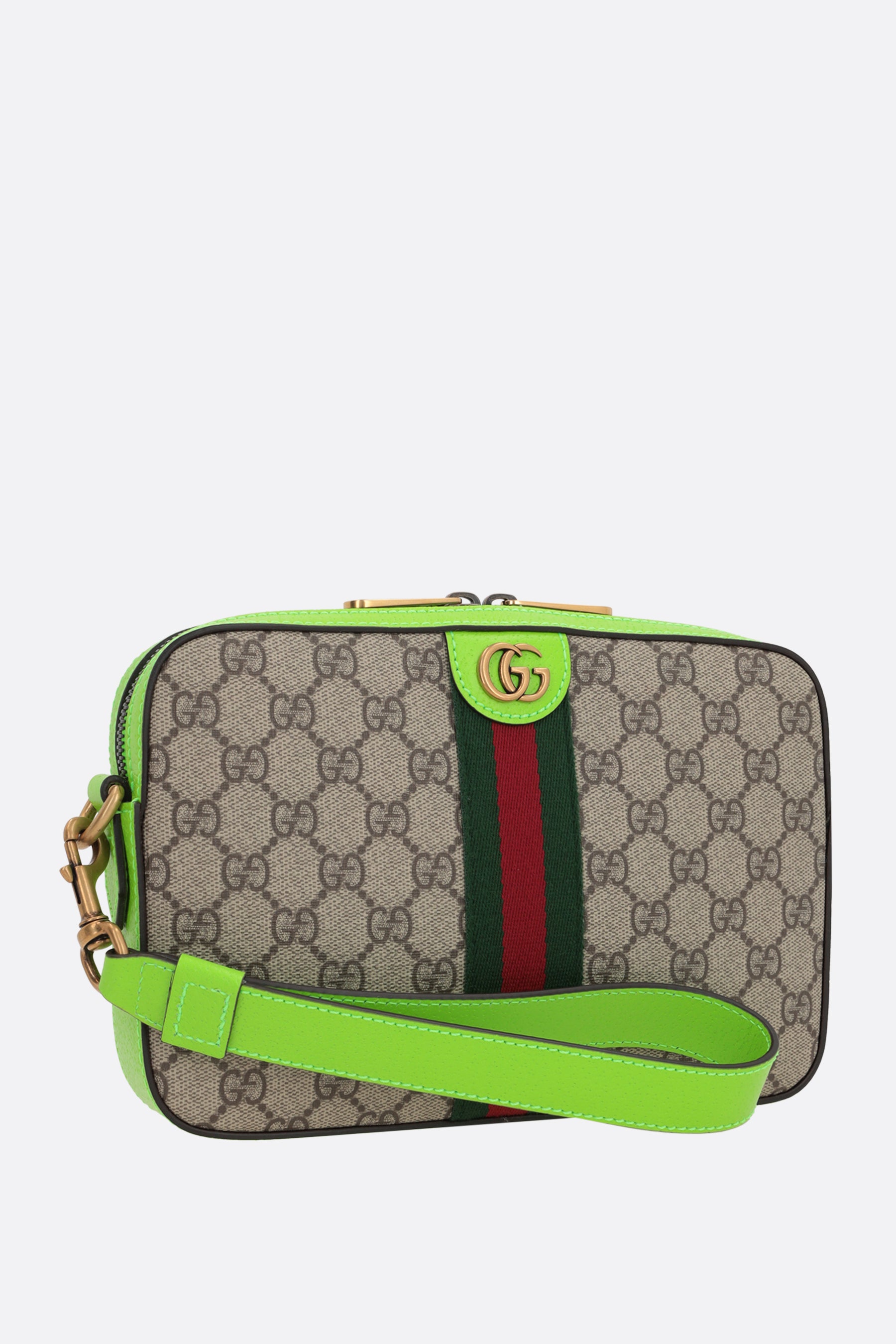 GUCCI GG SUPREME SMALL OPHIDIA WRISTLET CROSSBODY
