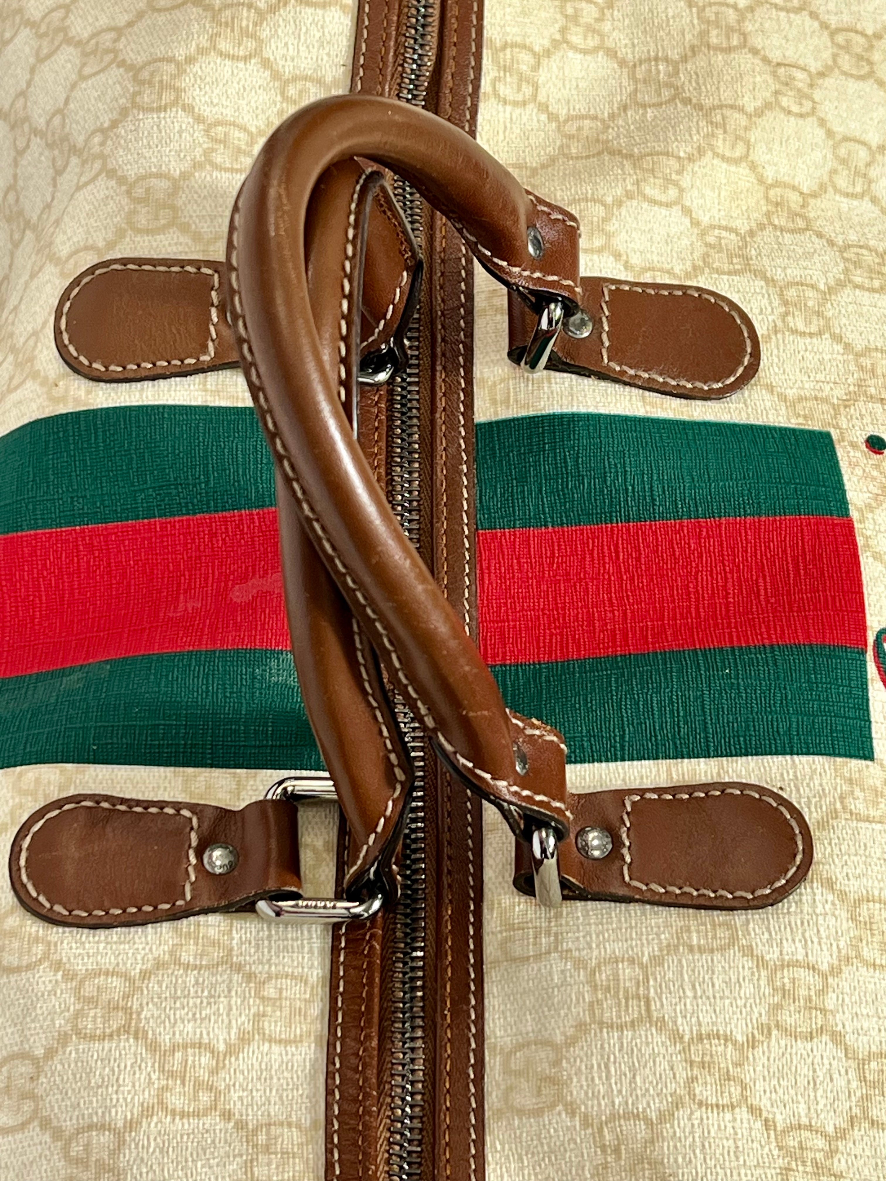 GUCCI GG SUPREME WEB LARGE DUFFLE BAG
