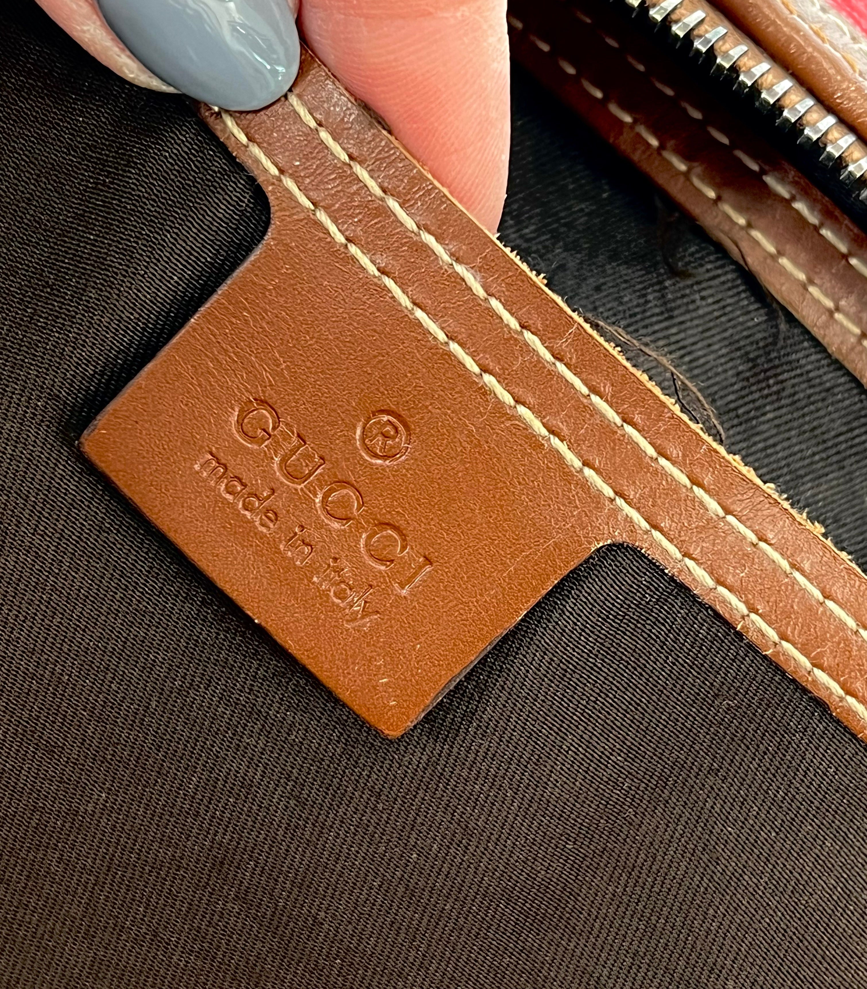 GUCCI GG SUPREME WEB LARGE DUFFLE BAG