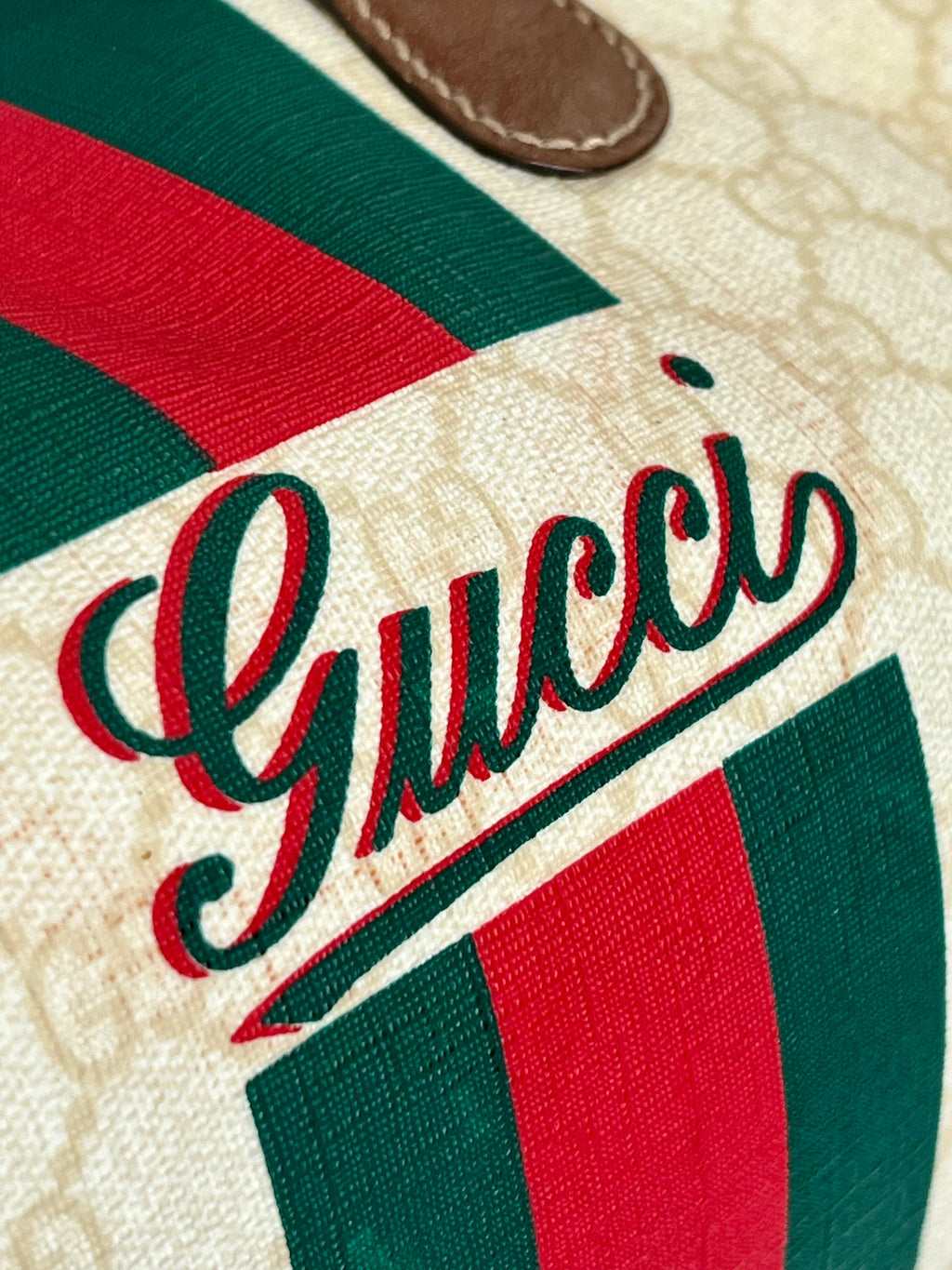 GUCCI GG SUPREME WEB LARGE DUFFLE BAG