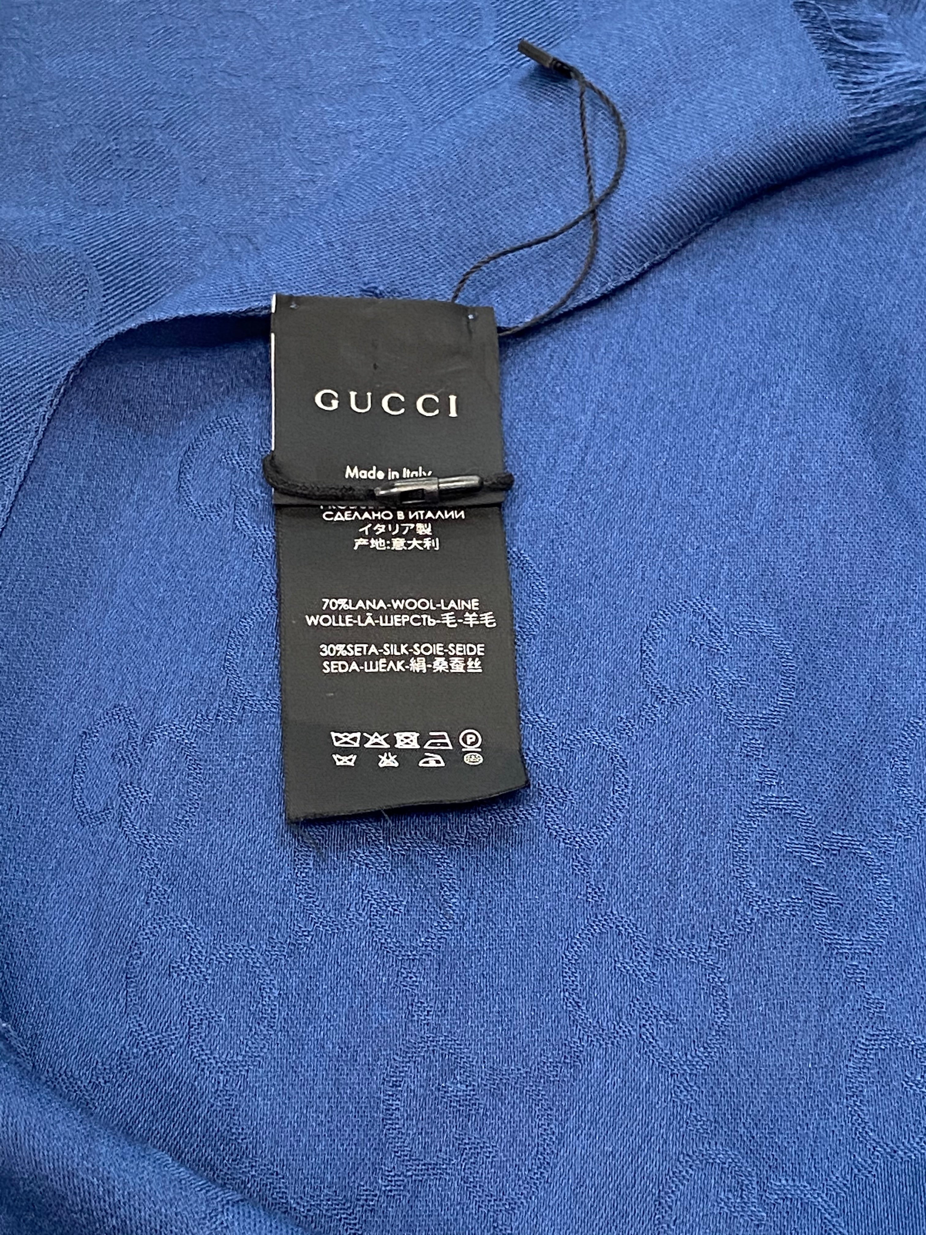 GUCCI GG SUPREME WOOL SILK SCRAF